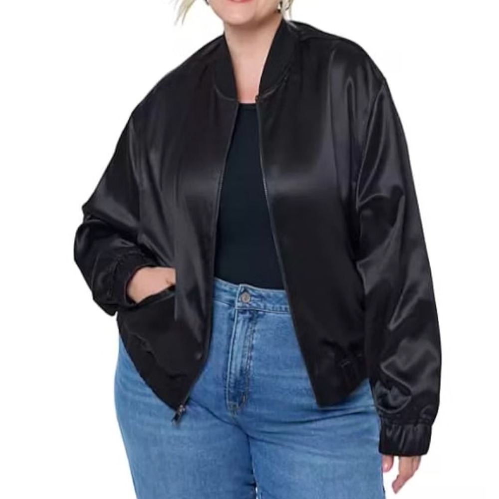 Women's edited By Remi Bader bomber jacket size XL color black